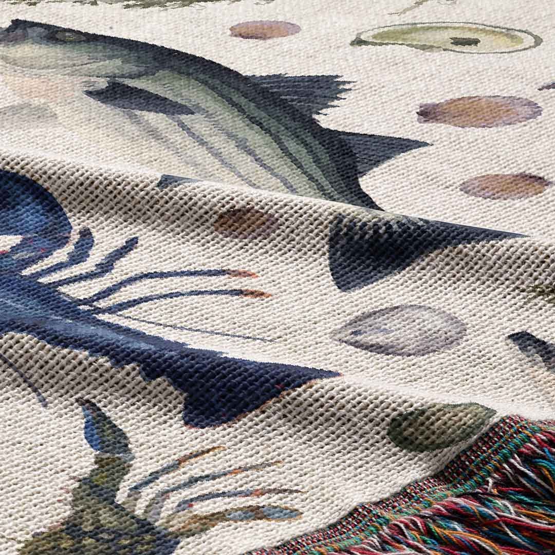 NE Seafood Woven Blanket