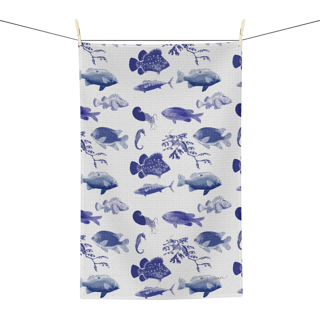Ocean Stamps Soft Kitchen Towel