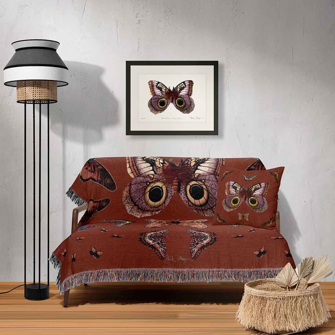 Owl Moth Woven Blanket
