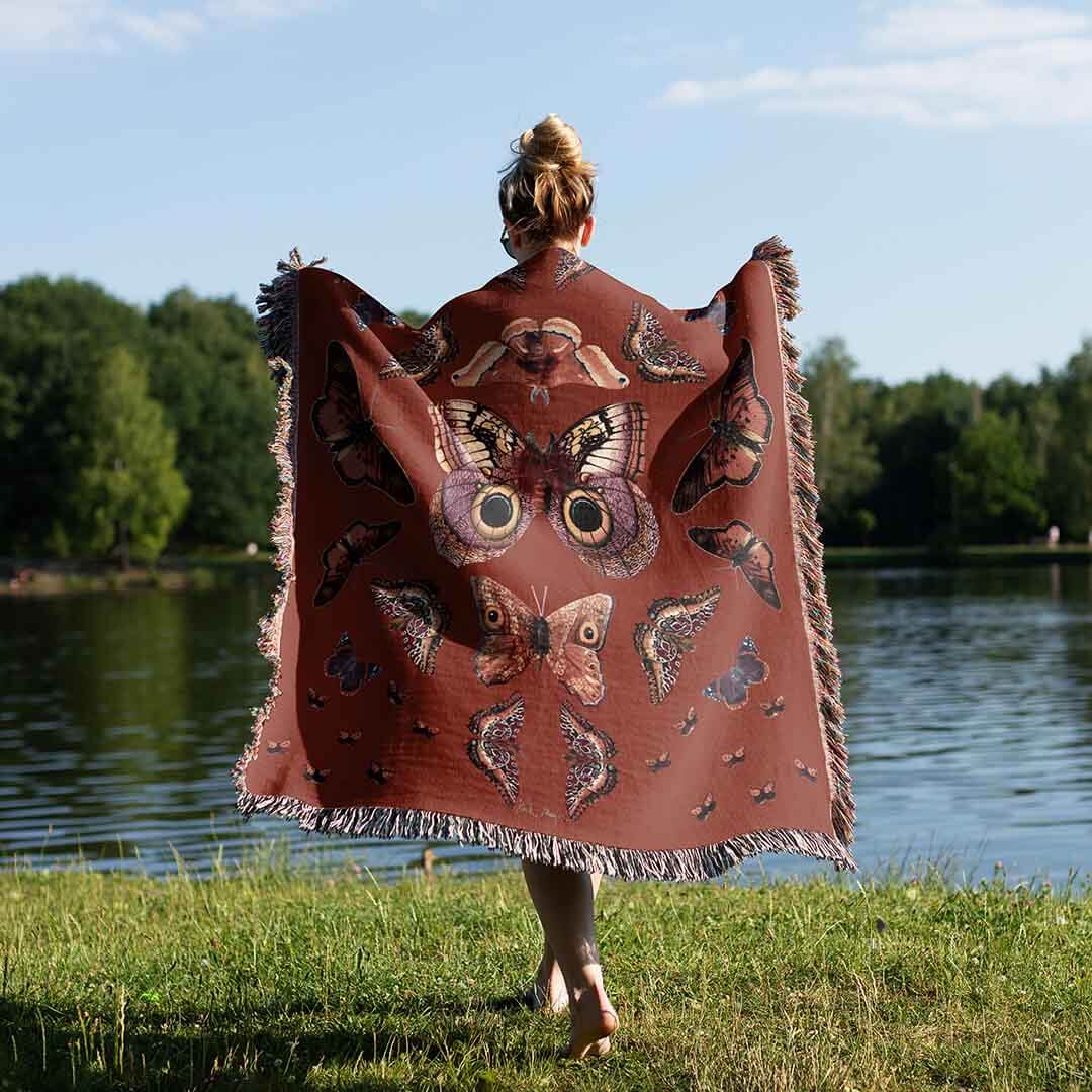 Owl Moth Woven Blanket