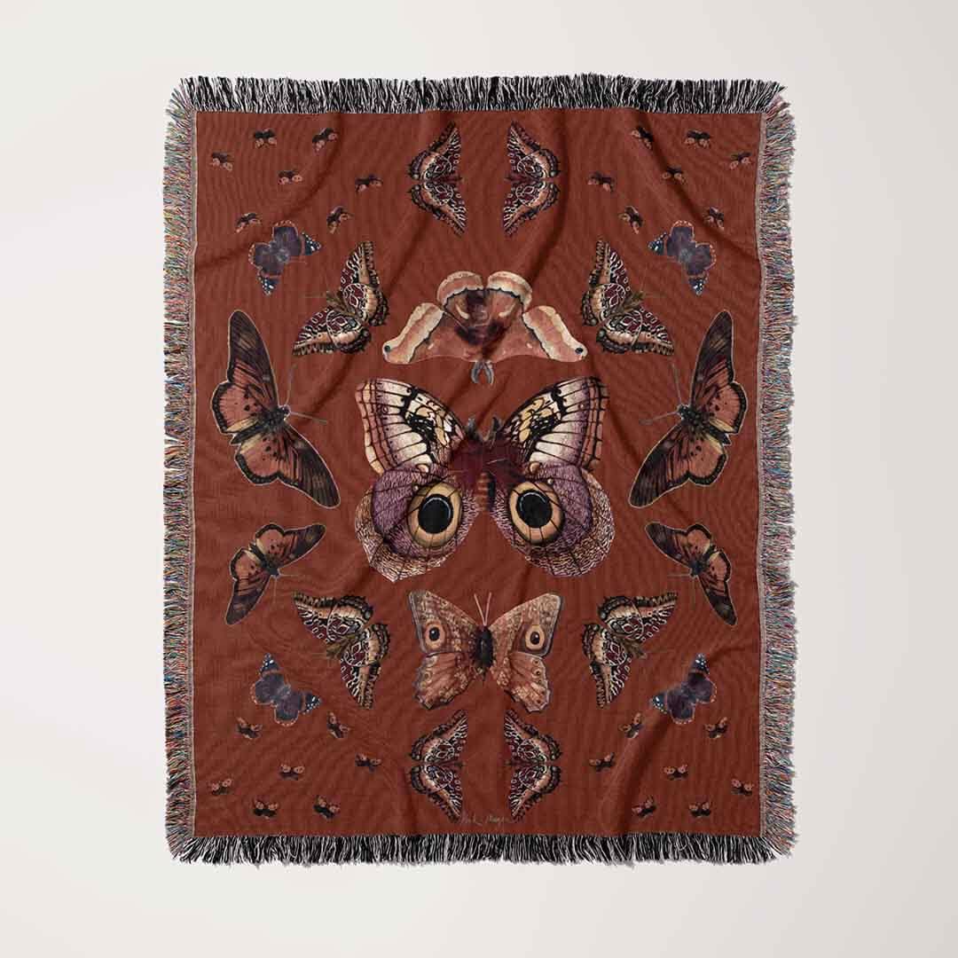 Owl Moth Woven Blanket