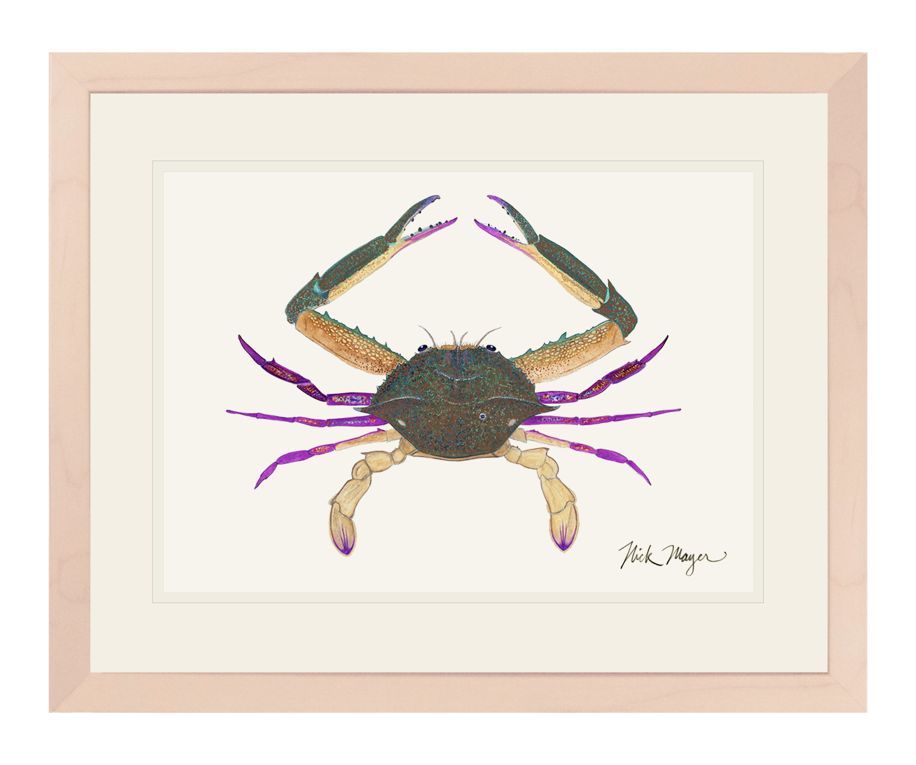 Pass Crab Original Watercolor Painting - NEW for May 2026!