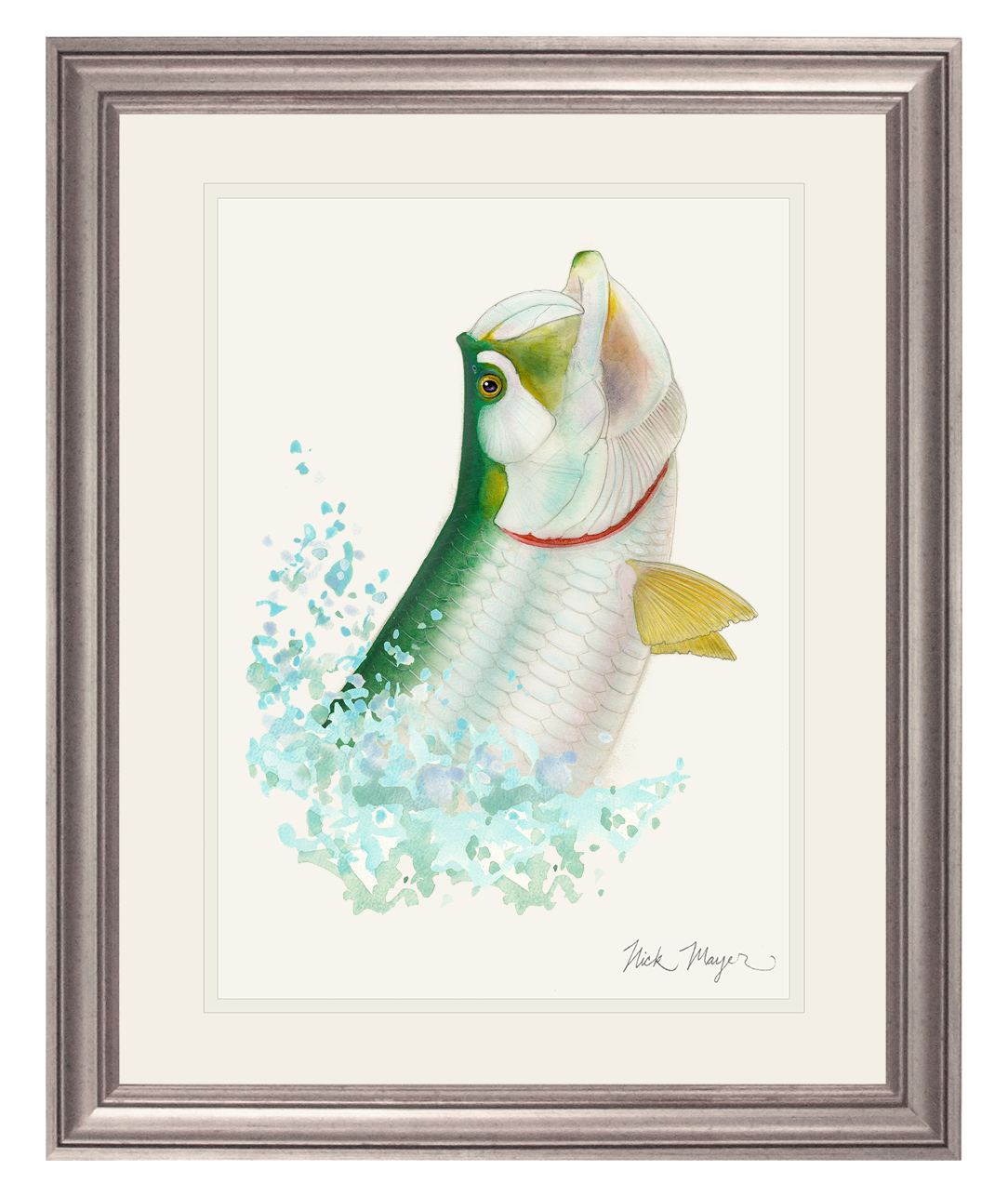 Tarpon Headshake Original Watercolor Painting - NEW for May 2026!