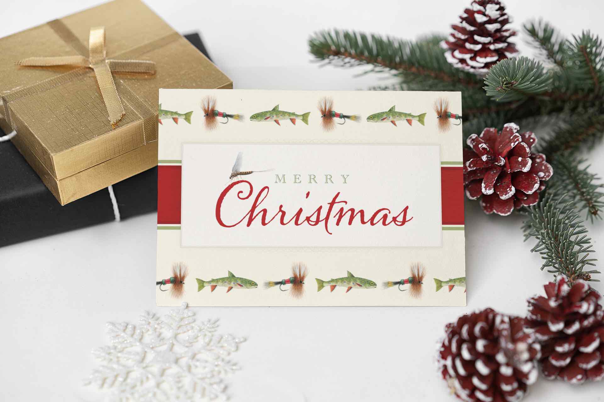 Trout & Flies Christmas Cards