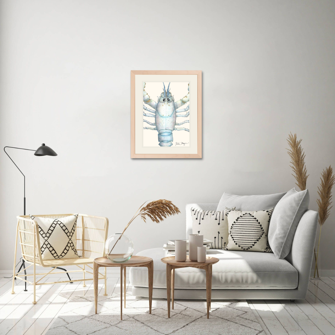 White Lobster Closeup Limited Edition Print