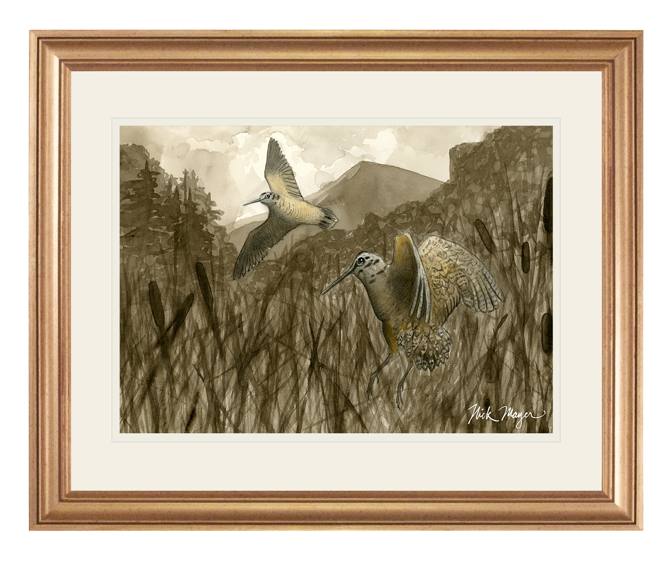 American Woodcock Original Watercolor Painting