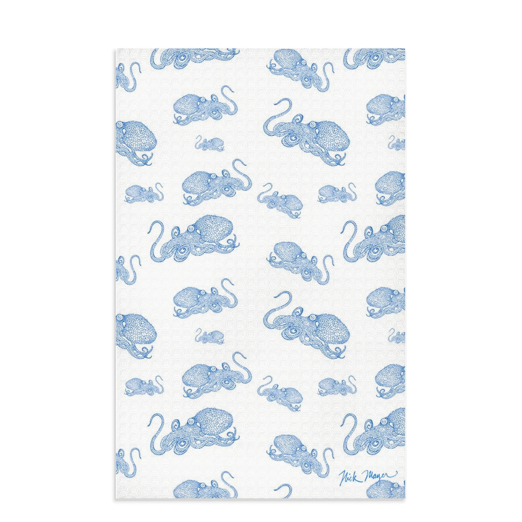 Blue Octopus I Soft Kitchen Towel - NEW for Fall 2023!
