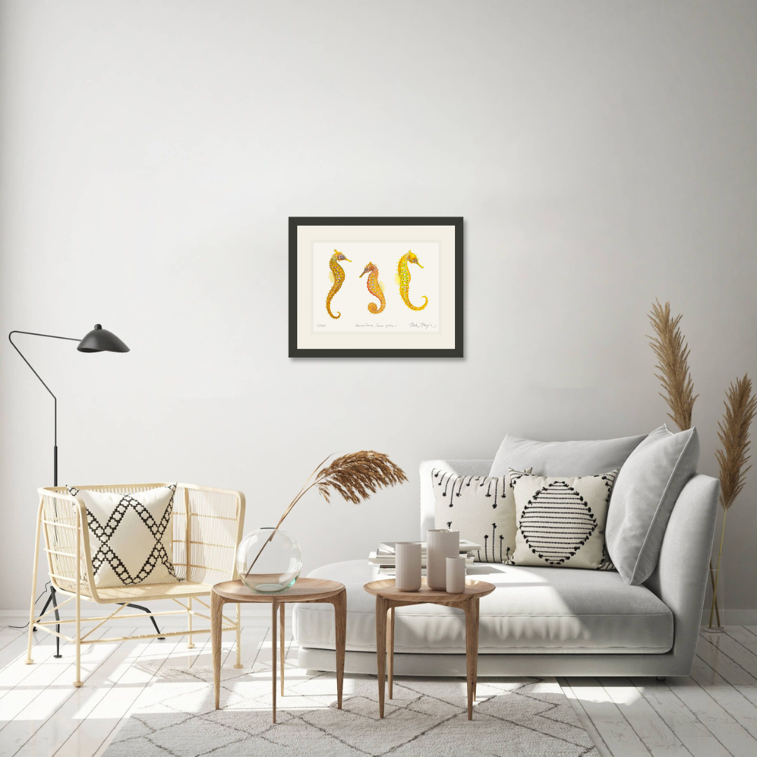 Giant Seahorse Trio Print