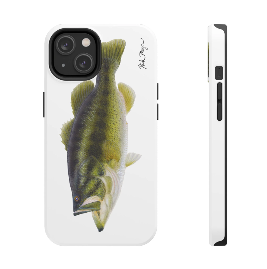 Largemouth Bass White iPhone 13 Case - Clearance / Final Sale Nick Mayer