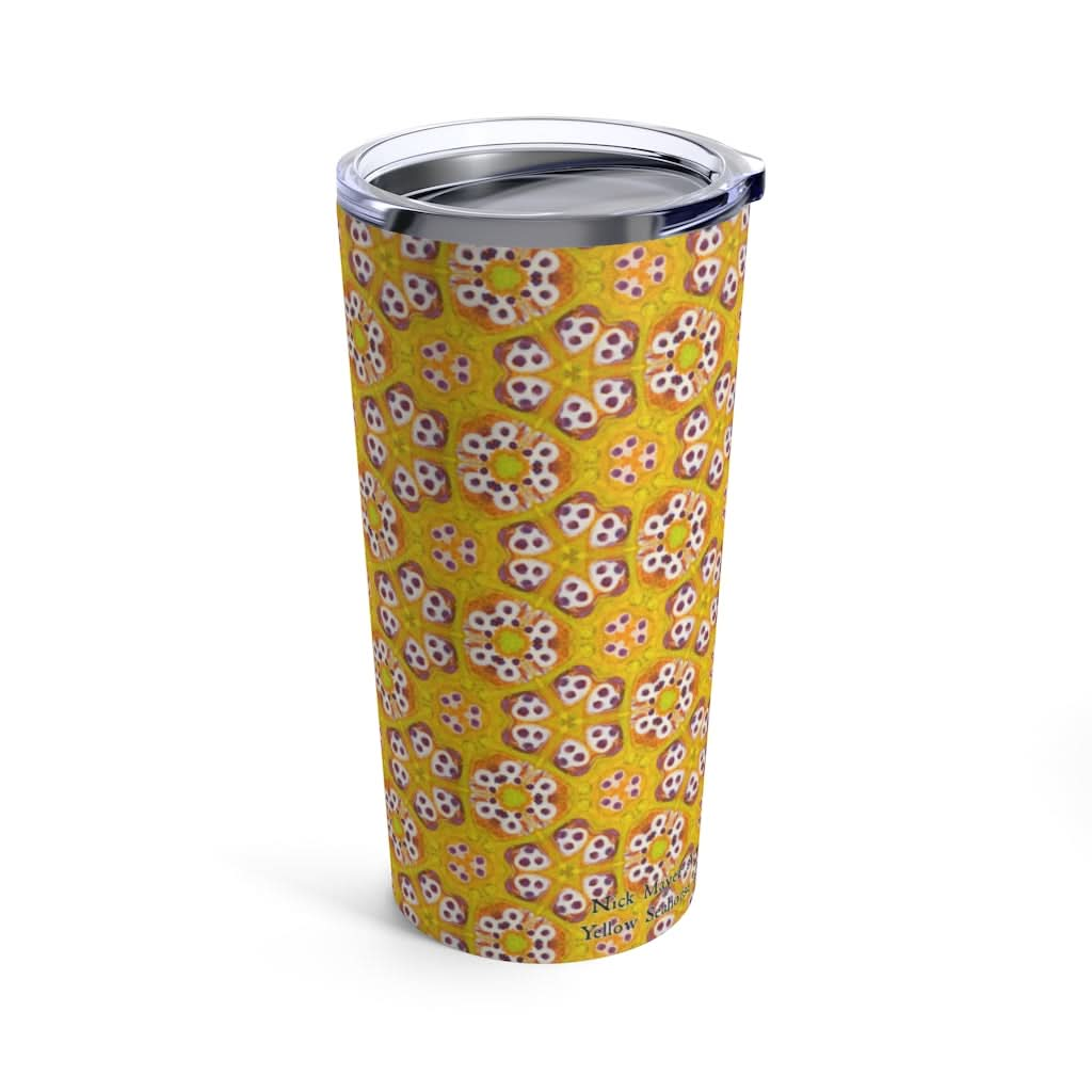 Yellow Seahorse 2, 20 oz Steel Tumbler