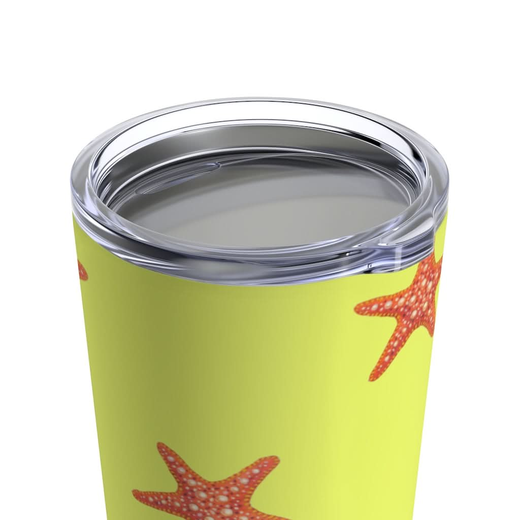 Yellow Starfish, 20 oz Steel Tumbler