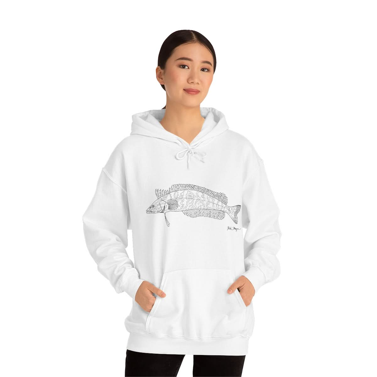 Giant Kelpfish Drawing Warm Hoodie