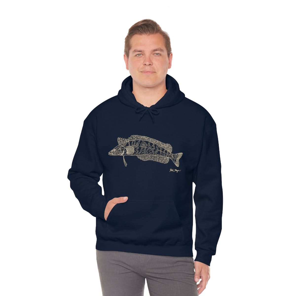 Giant Kelpfish Drawing Warm Hoodie