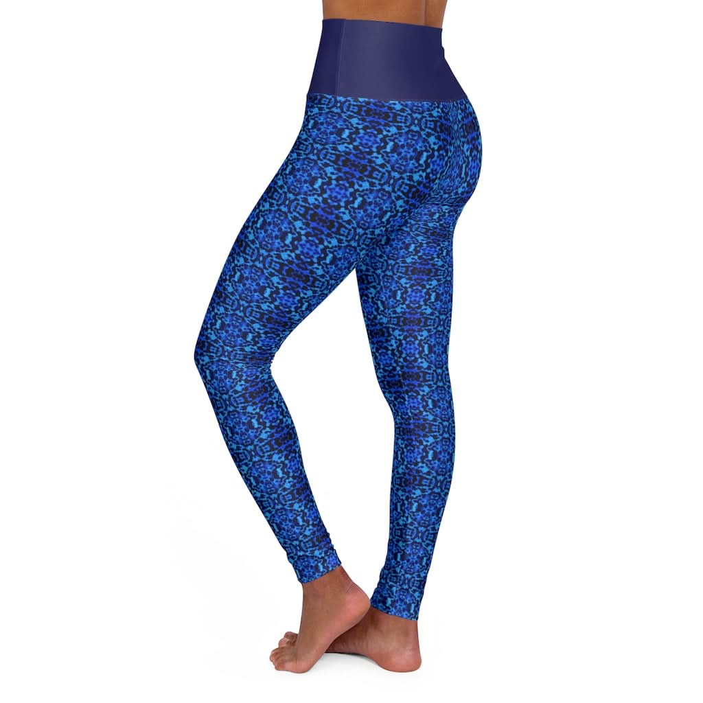 Blue Lobster High Waisted Yoga Leggings