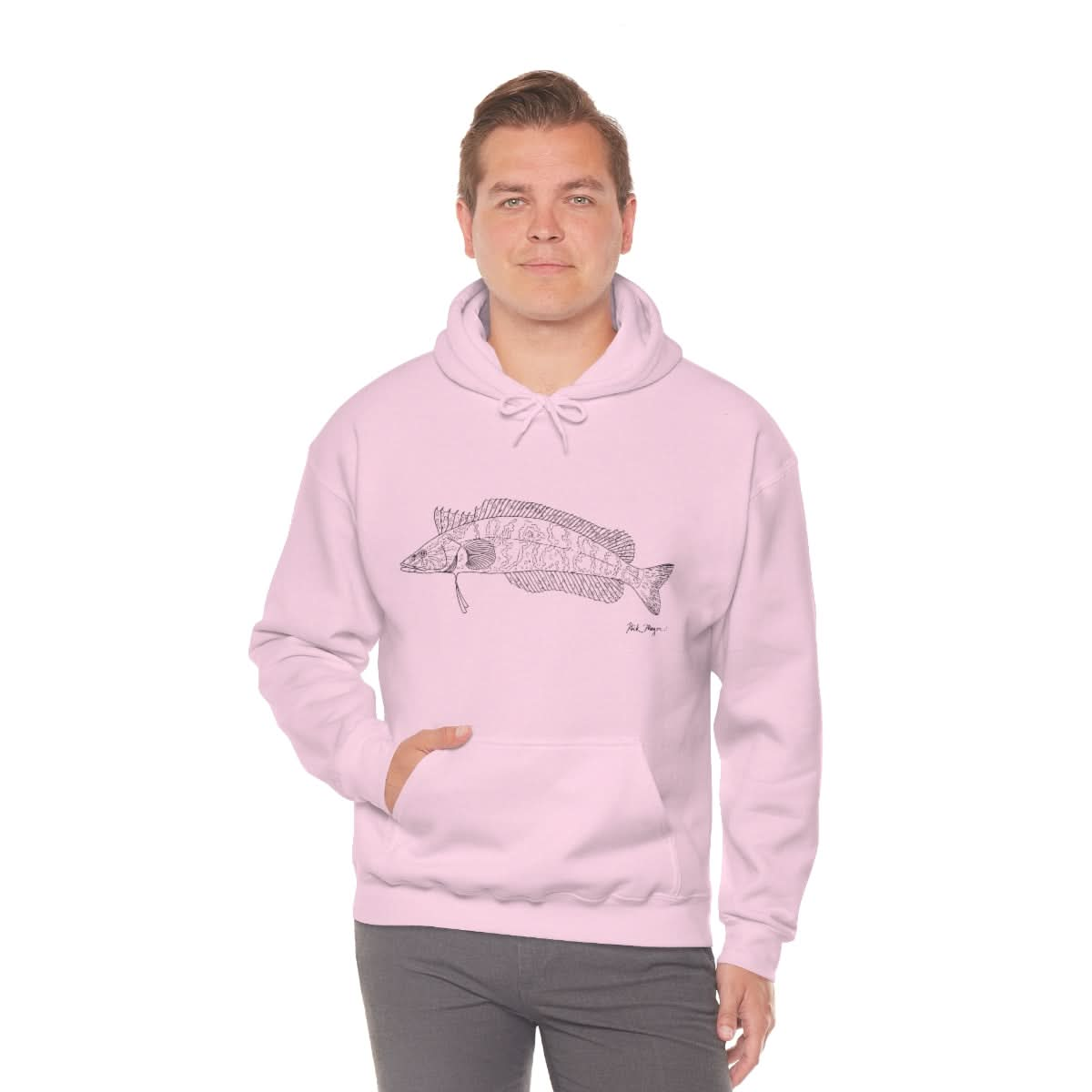 Giant Kelpfish Drawing Warm Hoodie