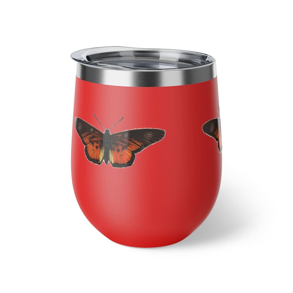 Orange Butterfly Copper Wine Tumbler