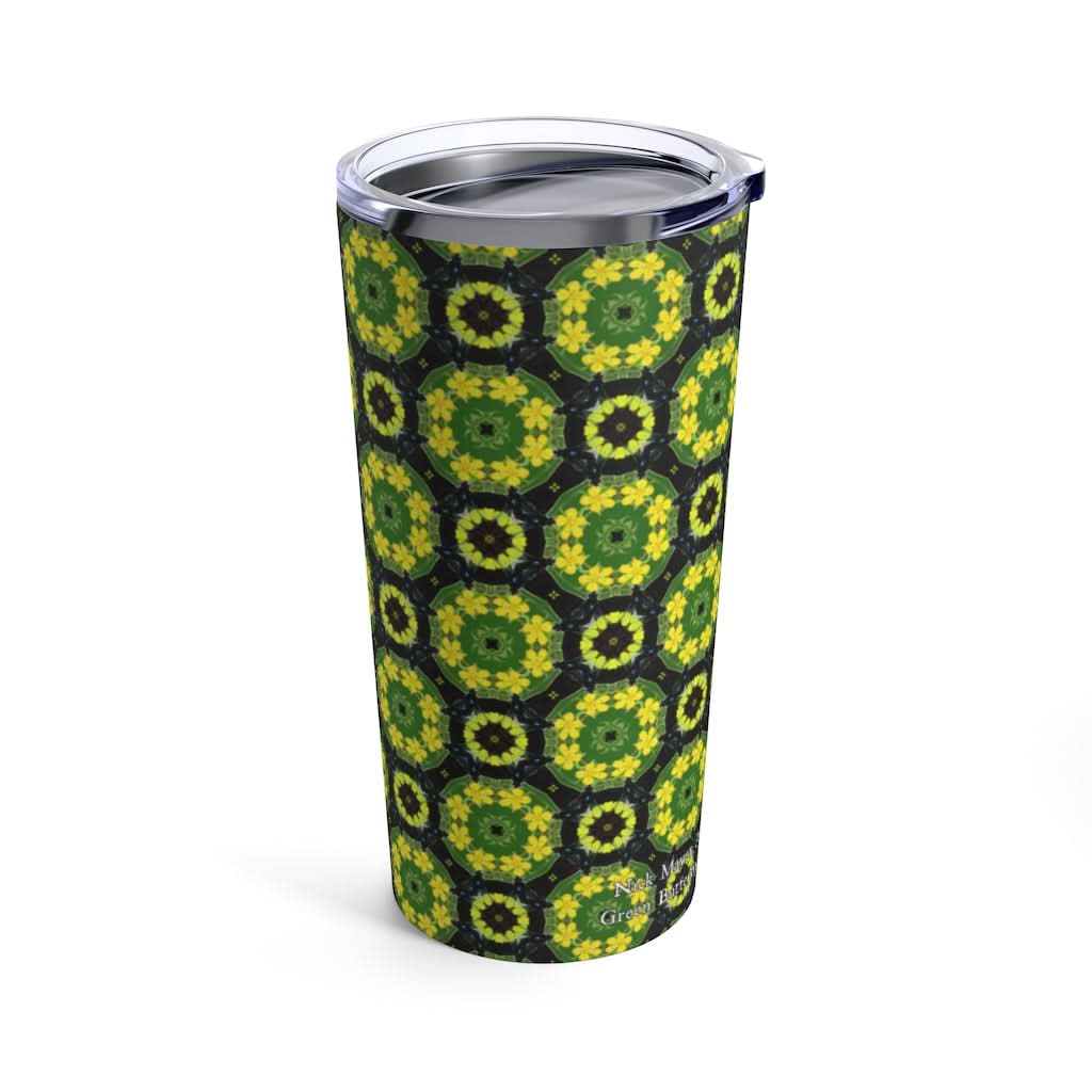 Green Butterfly 2, 20 oz Steel Tumbler