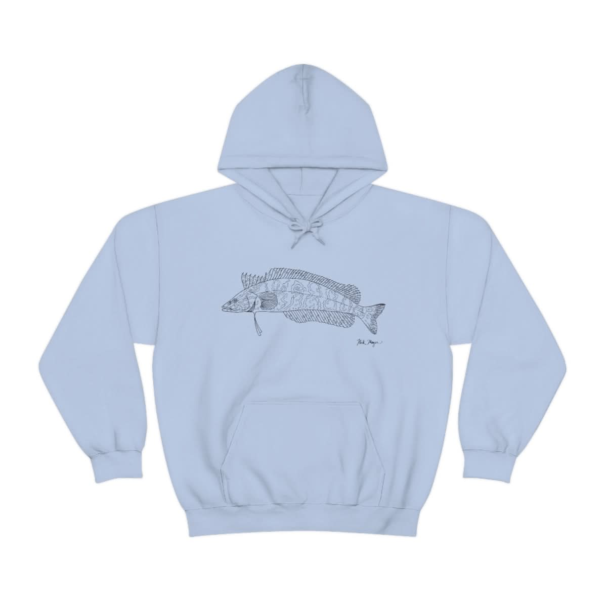 Giant Kelpfish Drawing Warm Hoodie