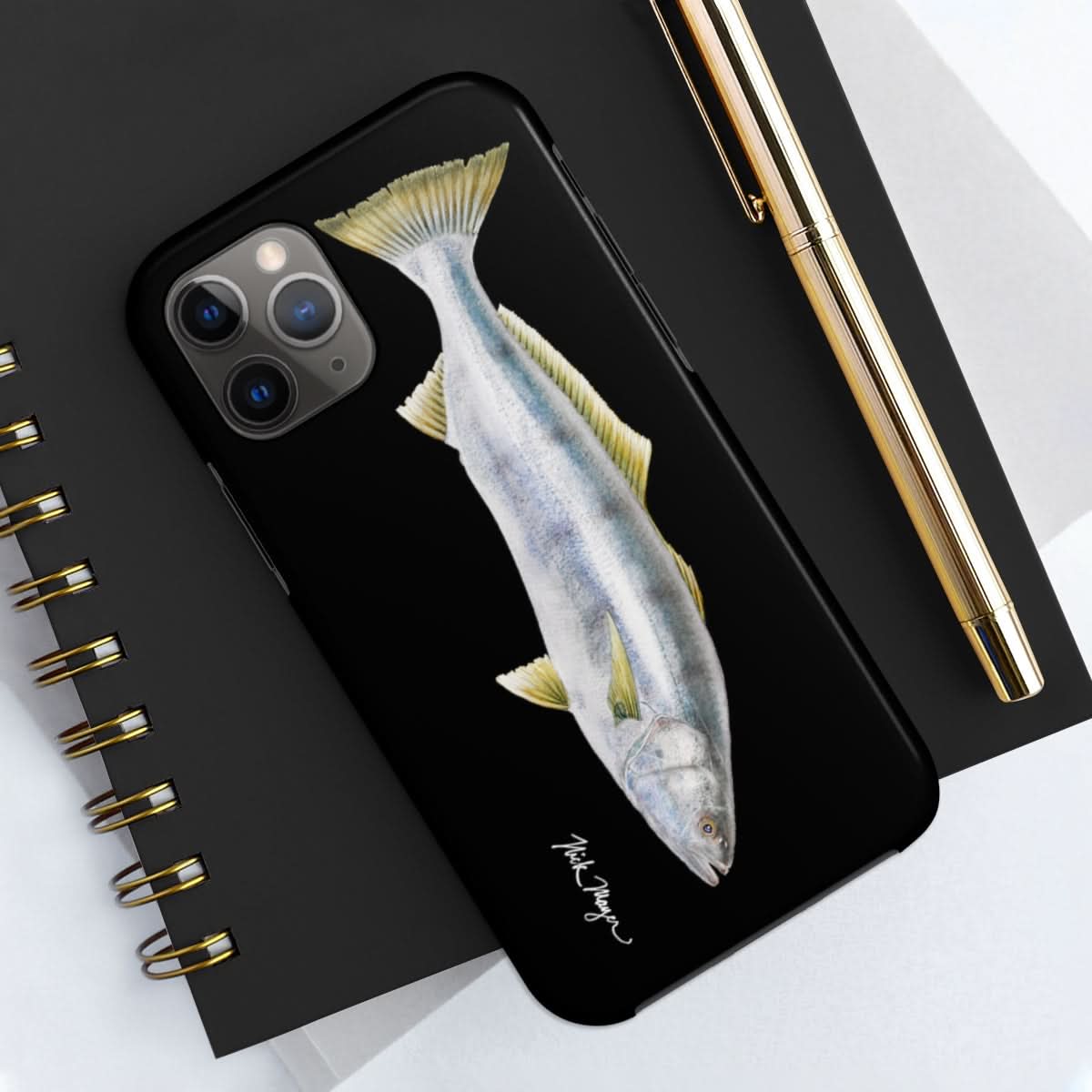 White Sea Bass Phone Case (iPhone) - black