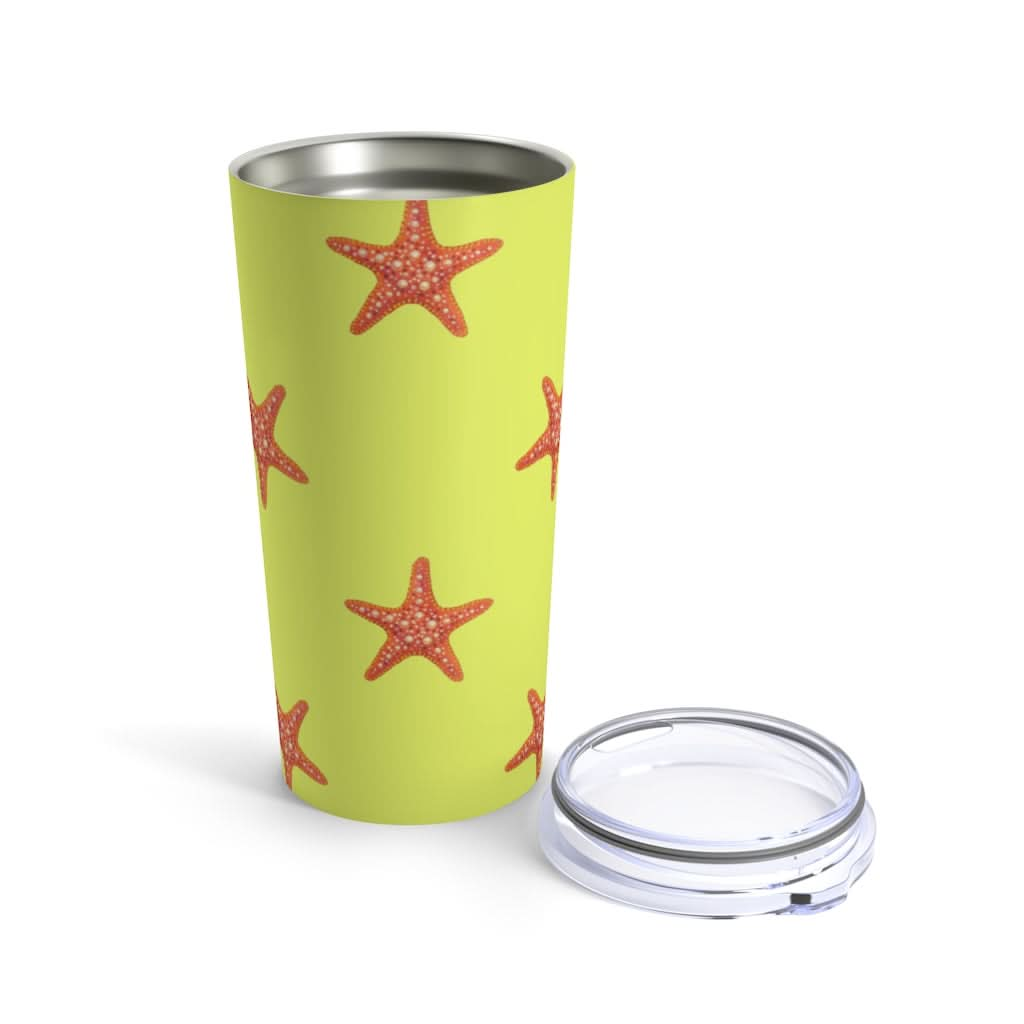 Yellow Starfish, 20 oz Steel Tumbler