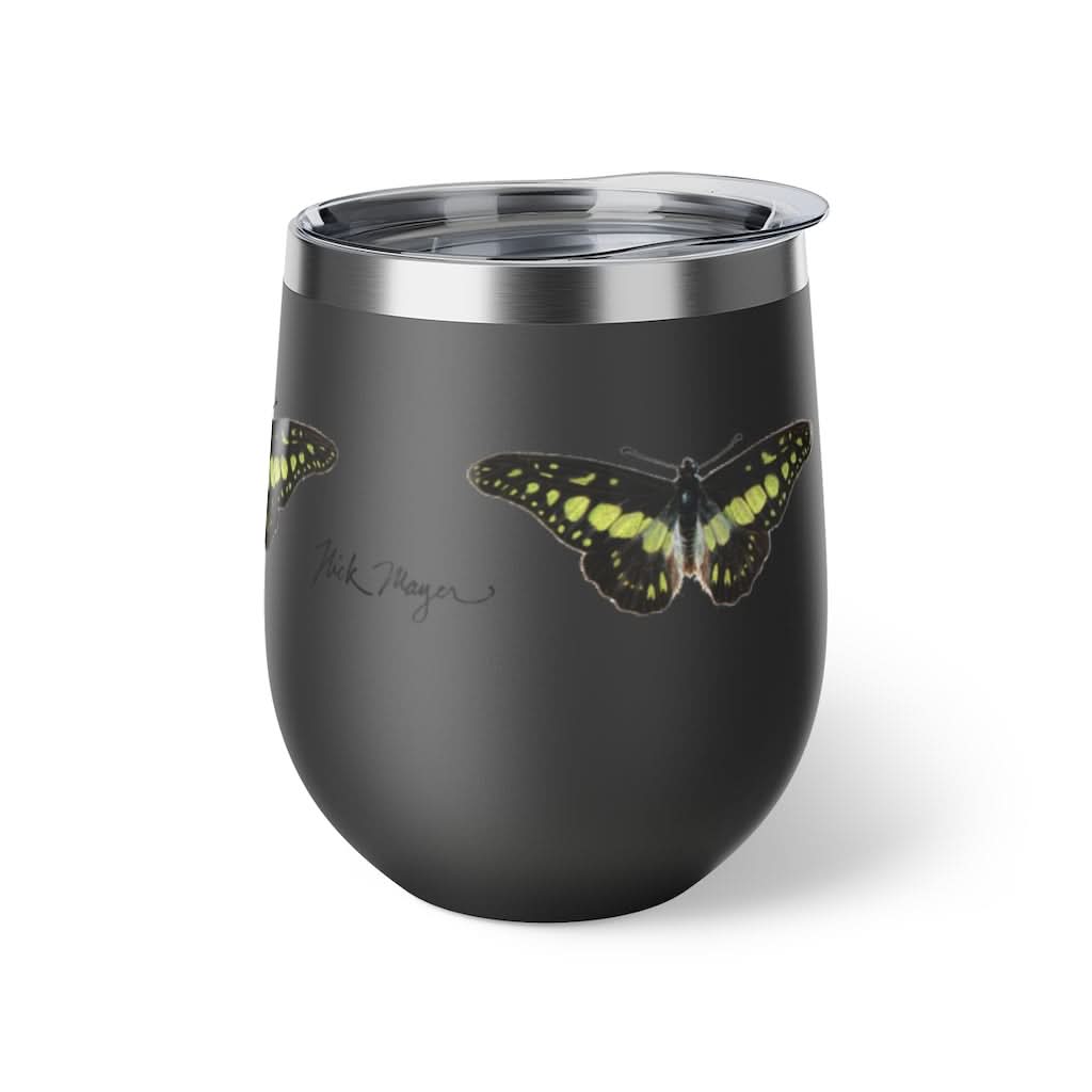 Green Butterfly Copper Wine Tumbler