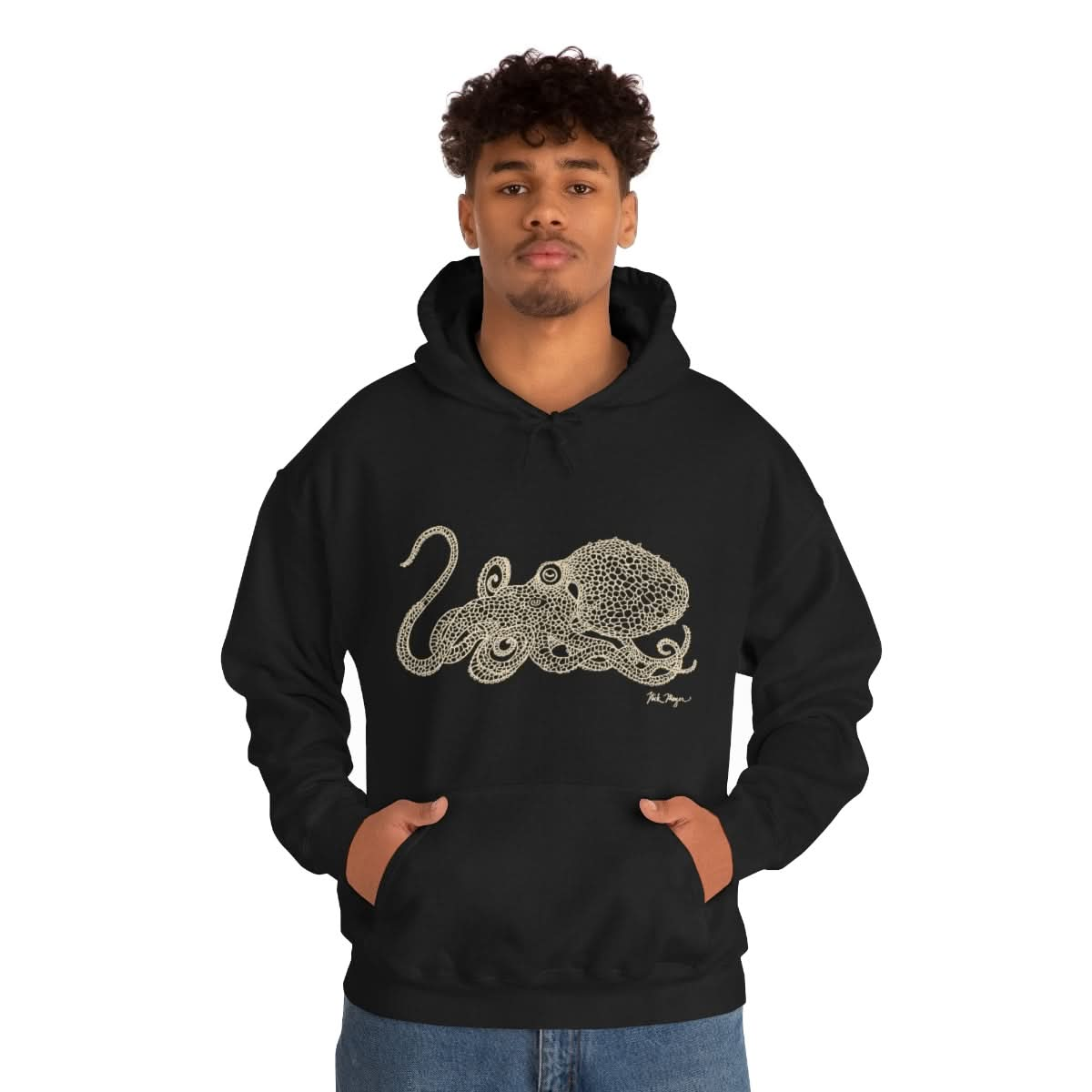 Octopus Drawing Warm Hoodie