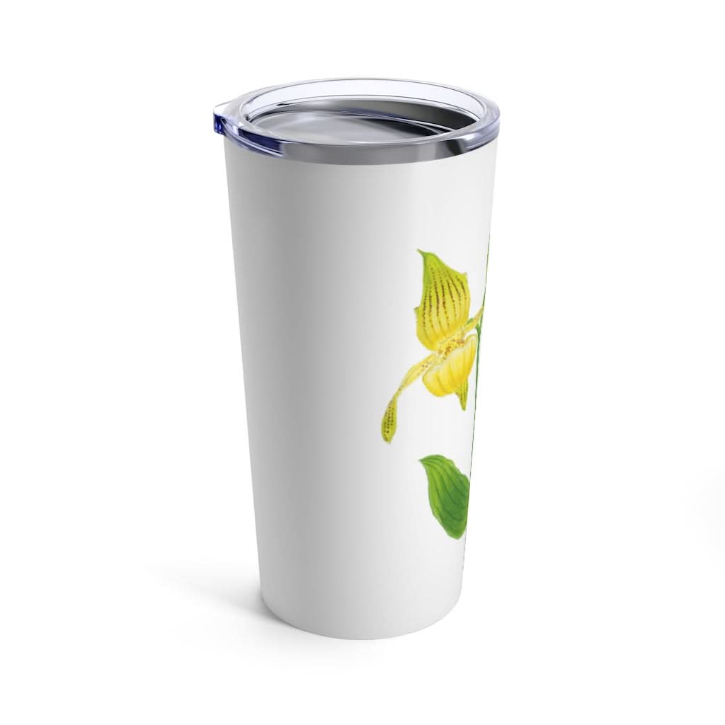 Yellow Lady's Slipper, 20 oz Steel Tumbler