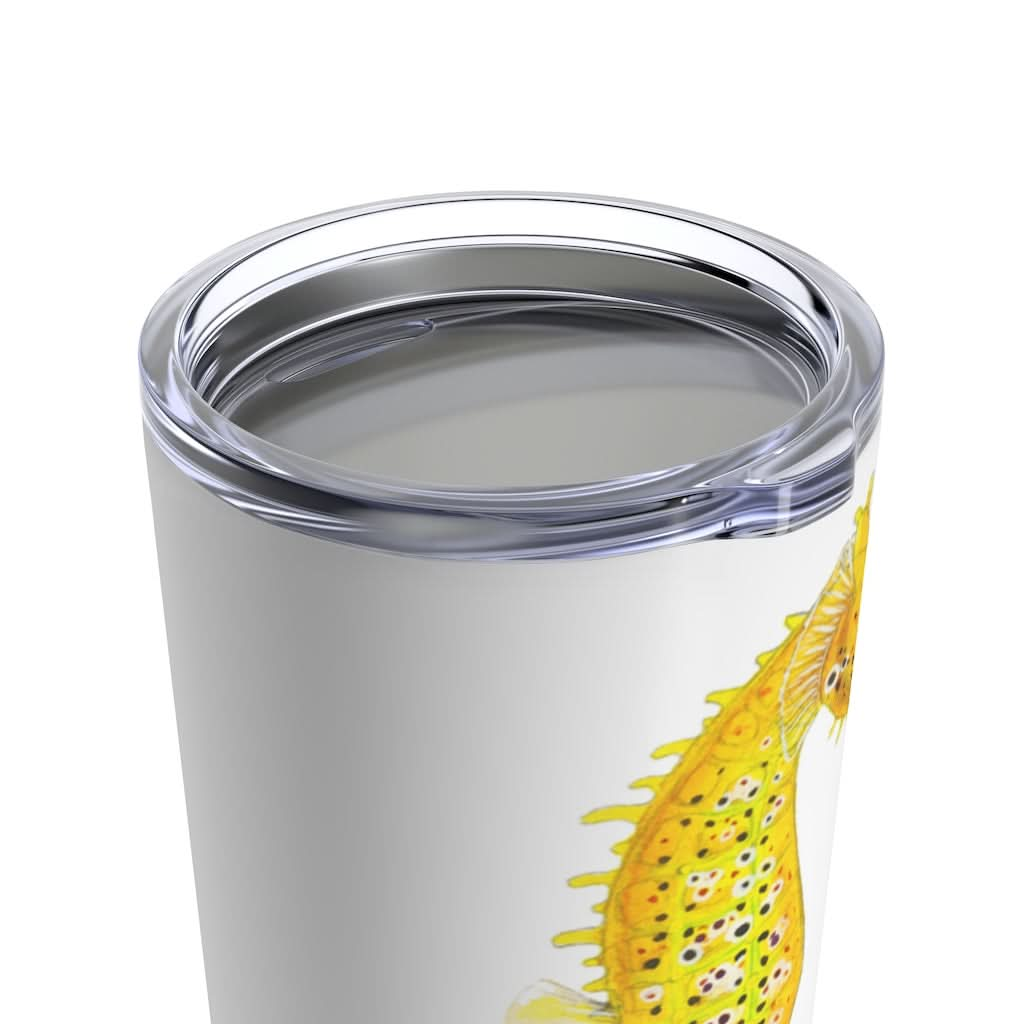 Yellow Seahorse 4, 20 oz Steel Tumbler