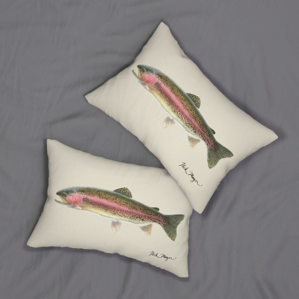 Rainbow Trout Throw Pillow