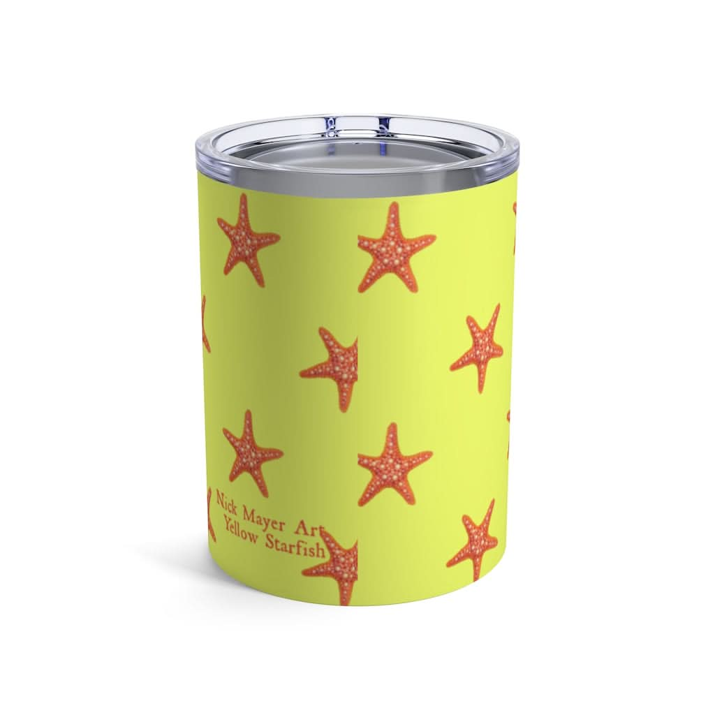 Yellow Starfish, 10 oz Steel Tumbler