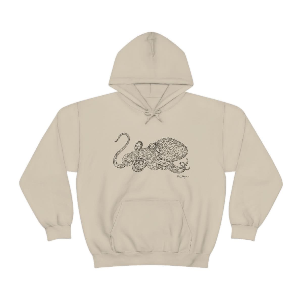 Octopus Drawing Warm Hoodie