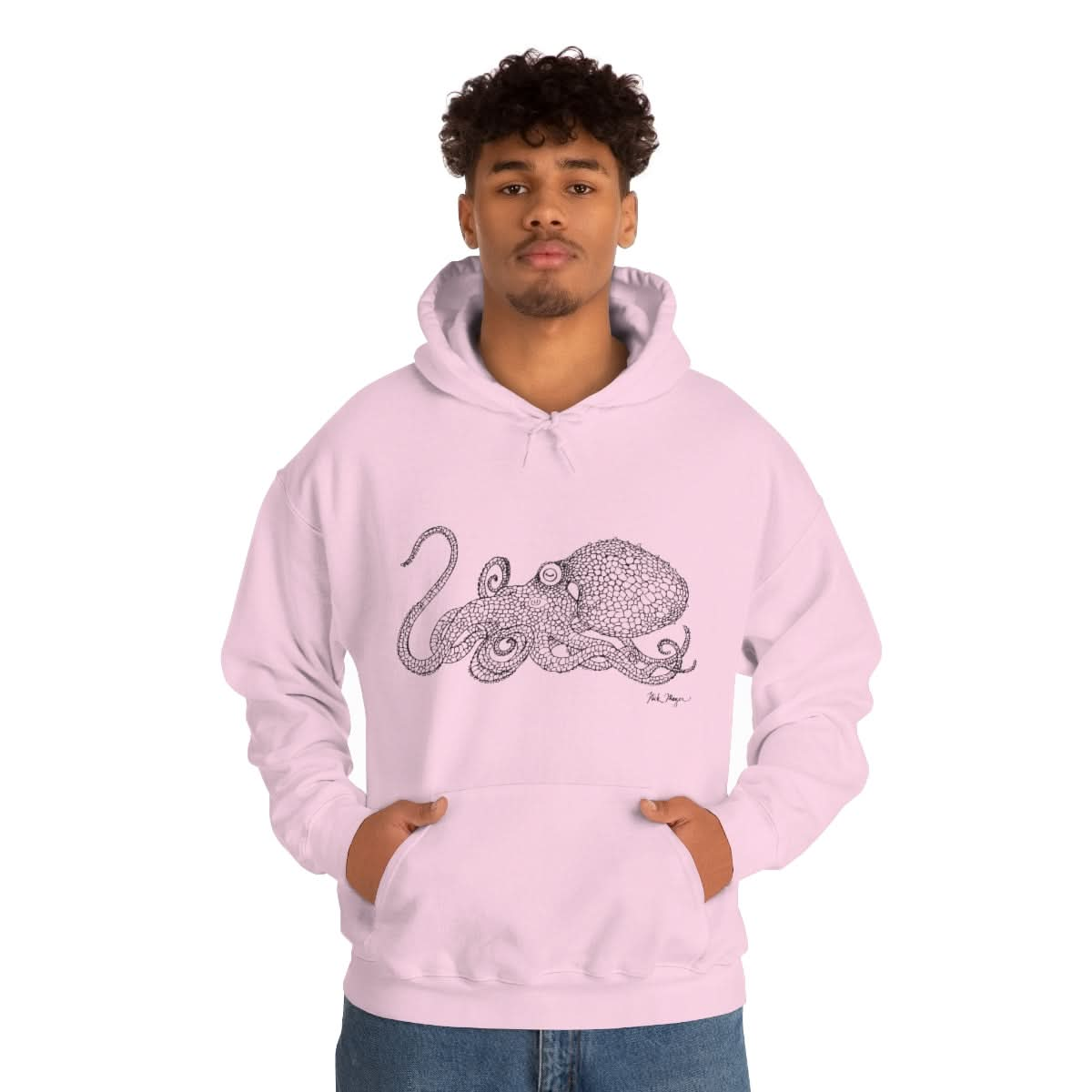 Octopus Drawing Warm Hoodie