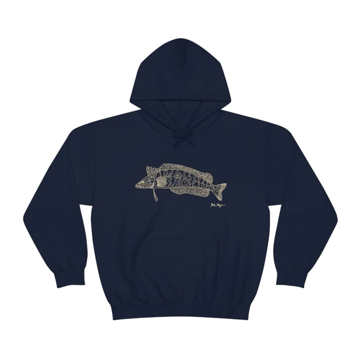 Giant Kelpfish Drawing Warm Hoodie