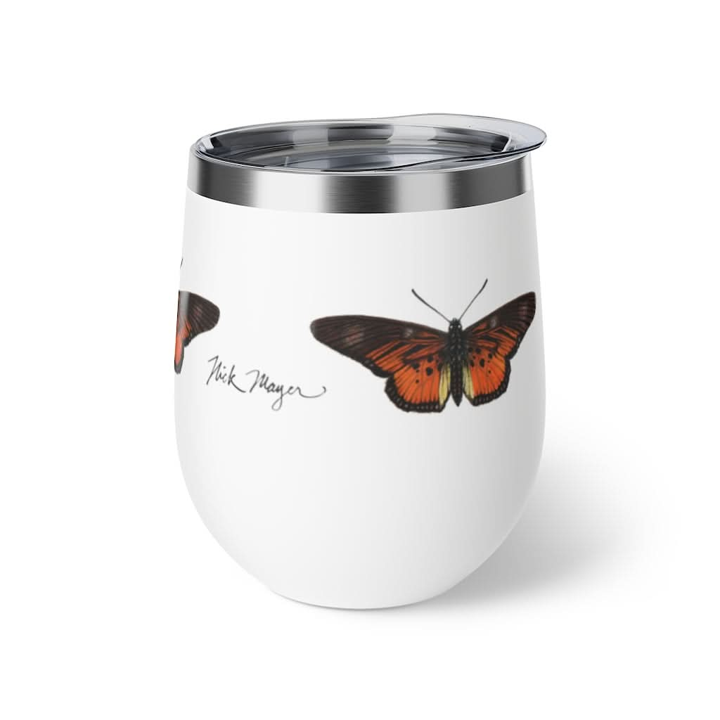 Orange Butterfly Copper Wine Tumbler