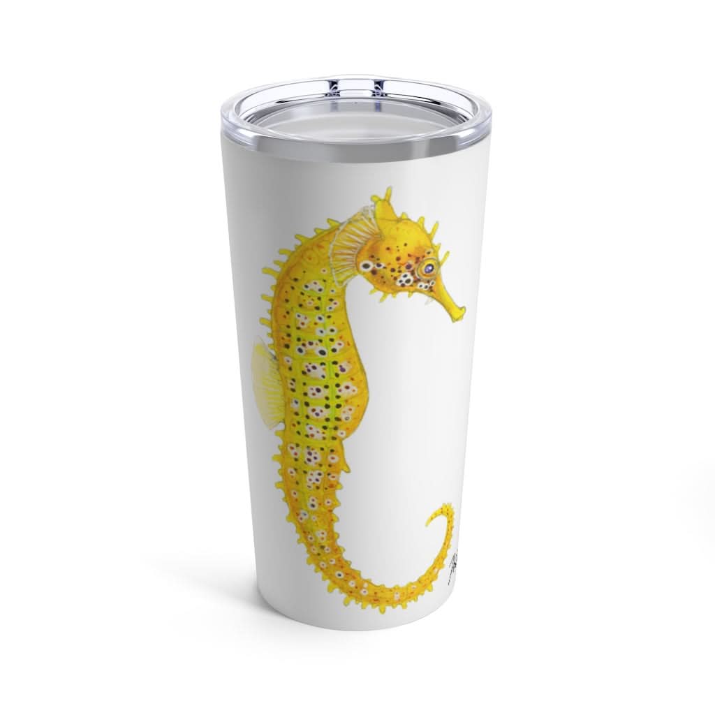 Yellow Seahorse 4, 20 oz Steel Tumbler