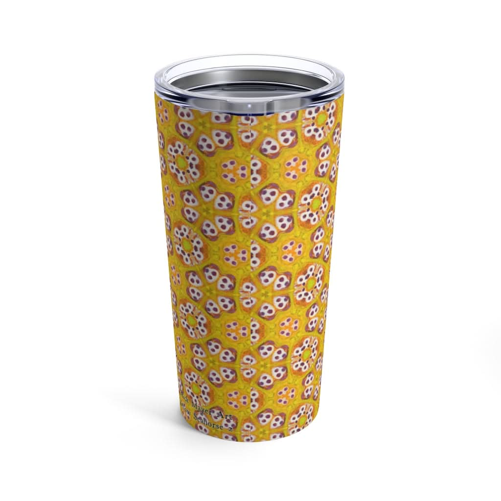 Yellow Seahorse 2, 20 oz Steel Tumbler