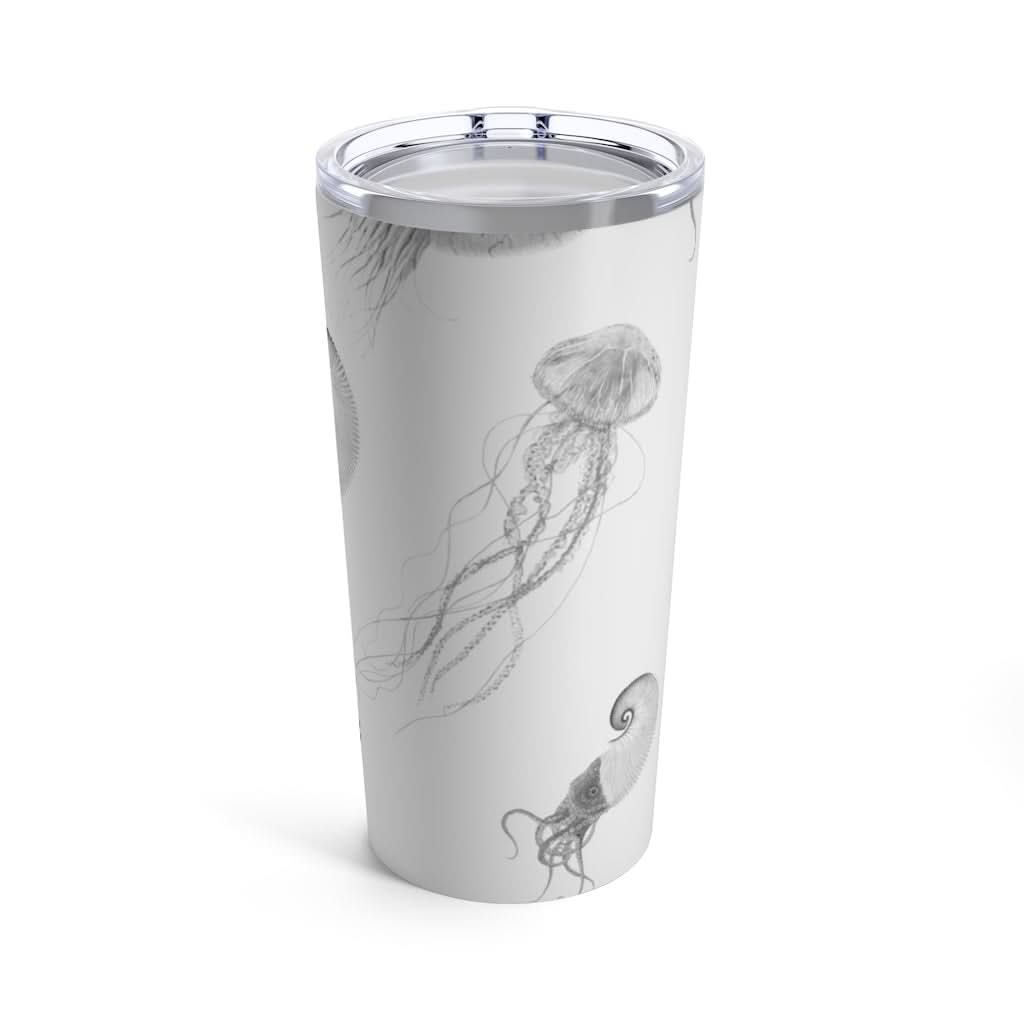 Black and White Nautilus, 20 oz Steel Tumbler