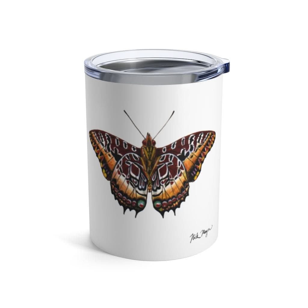 Maroon Butterfly, 10 oz Steel Tumbler