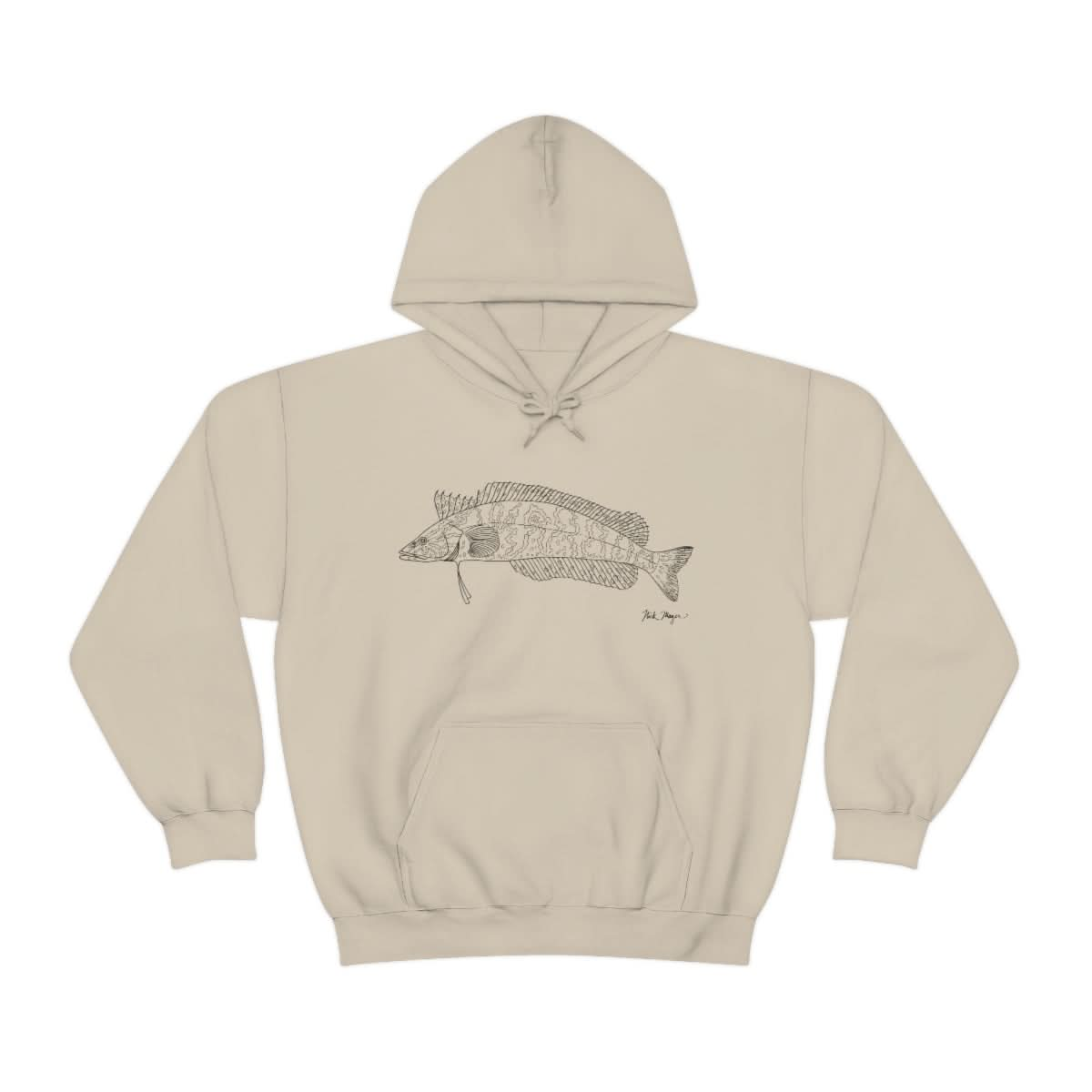 Giant Kelpfish Drawing Warm Hoodie