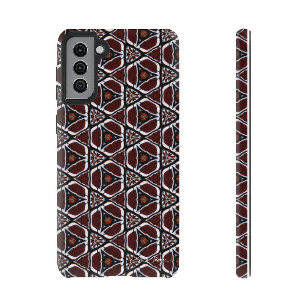 Maroon Butterfly Pattern Phone Case (Samsung)