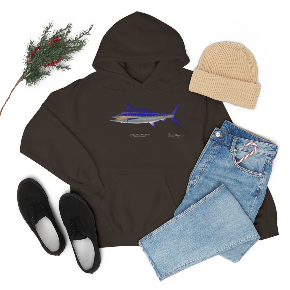 Striped Marlin Warm Hoodie