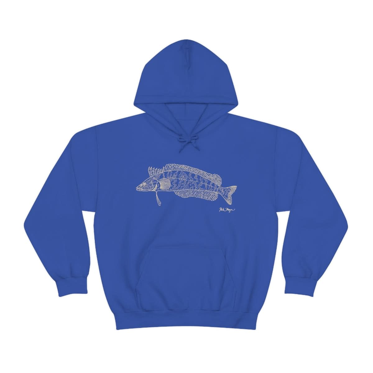 Giant Kelpfish Drawing Warm Hoodie