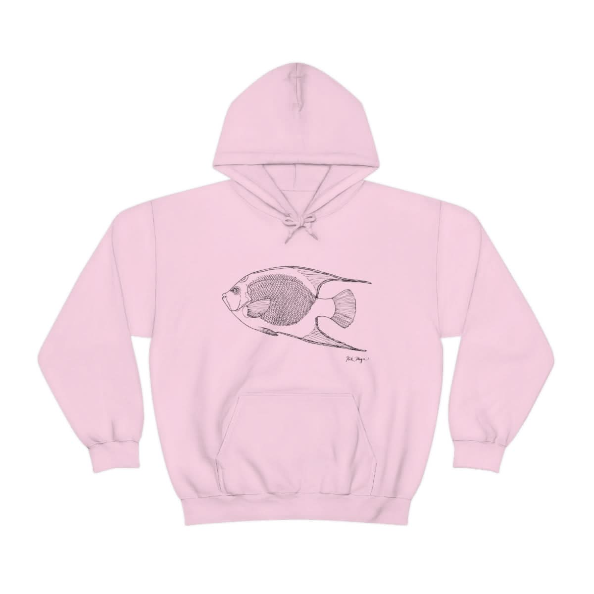 Queen Angelfish Drawing Warm Hoodie