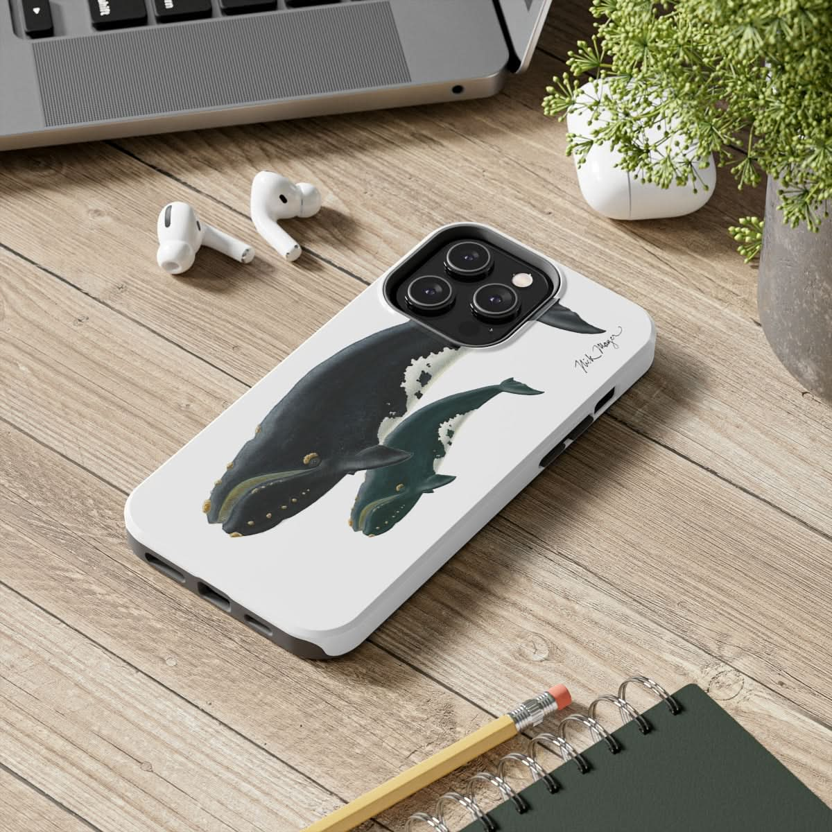 Mother & Calf Right Whale Phone Case (iPhone)