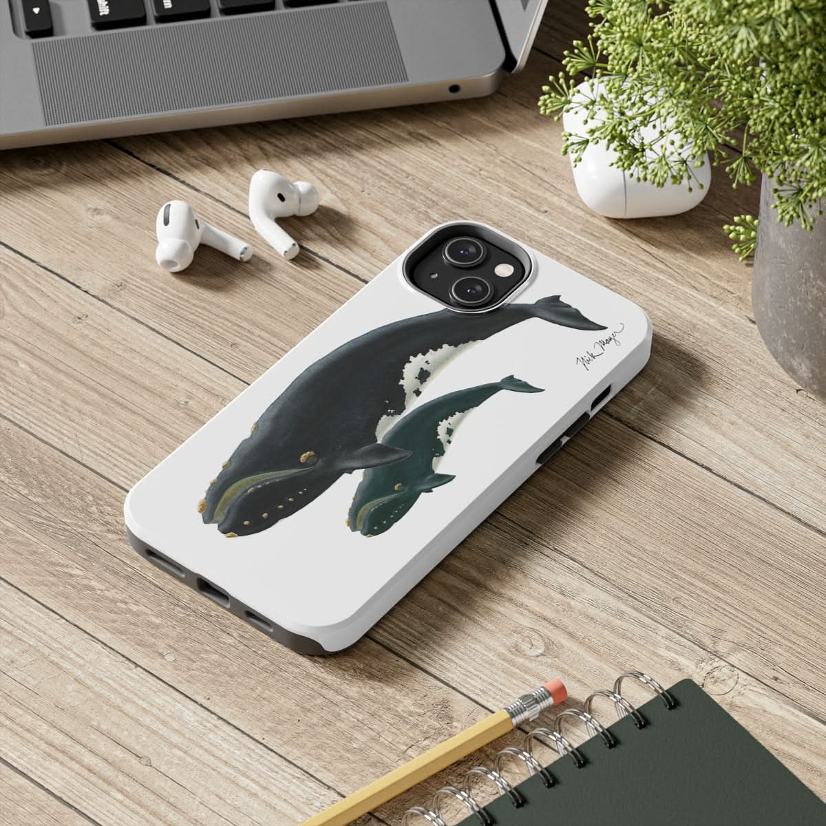 Mother & Calf Right Whale Phone Case (iPhone)