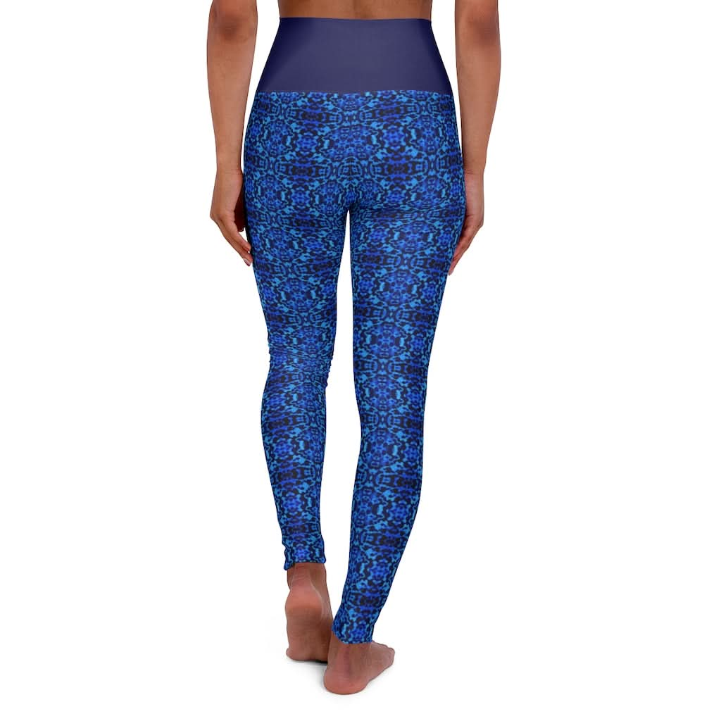 Blue Lobster High Waisted Yoga Leggings