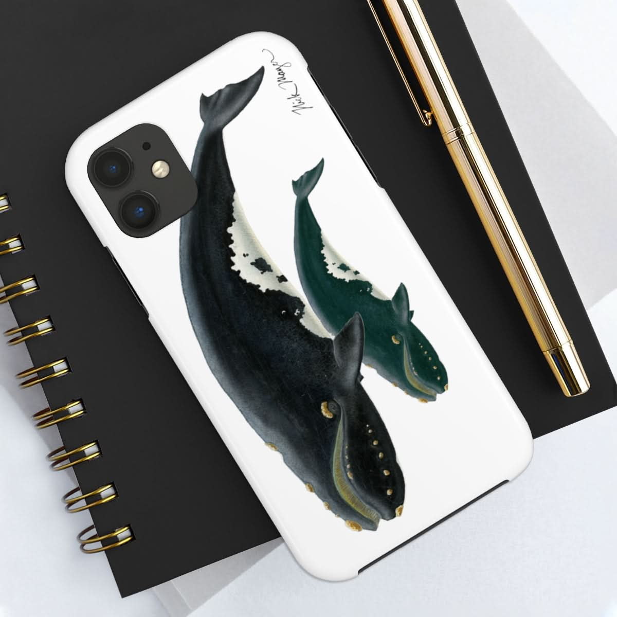 Mother & Calf Right Whale Phone Case (iPhone)