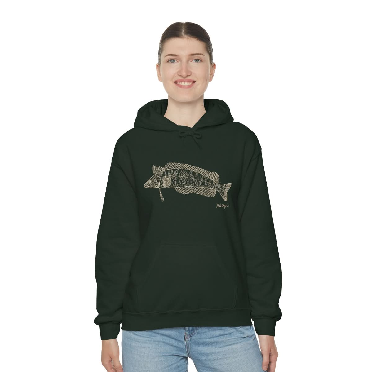 Giant Kelpfish Drawing Warm Hoodie