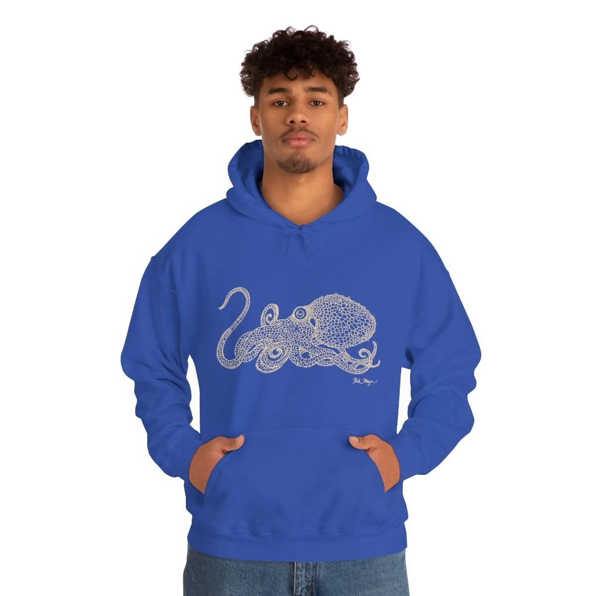 Octopus Drawing Warm Hoodie