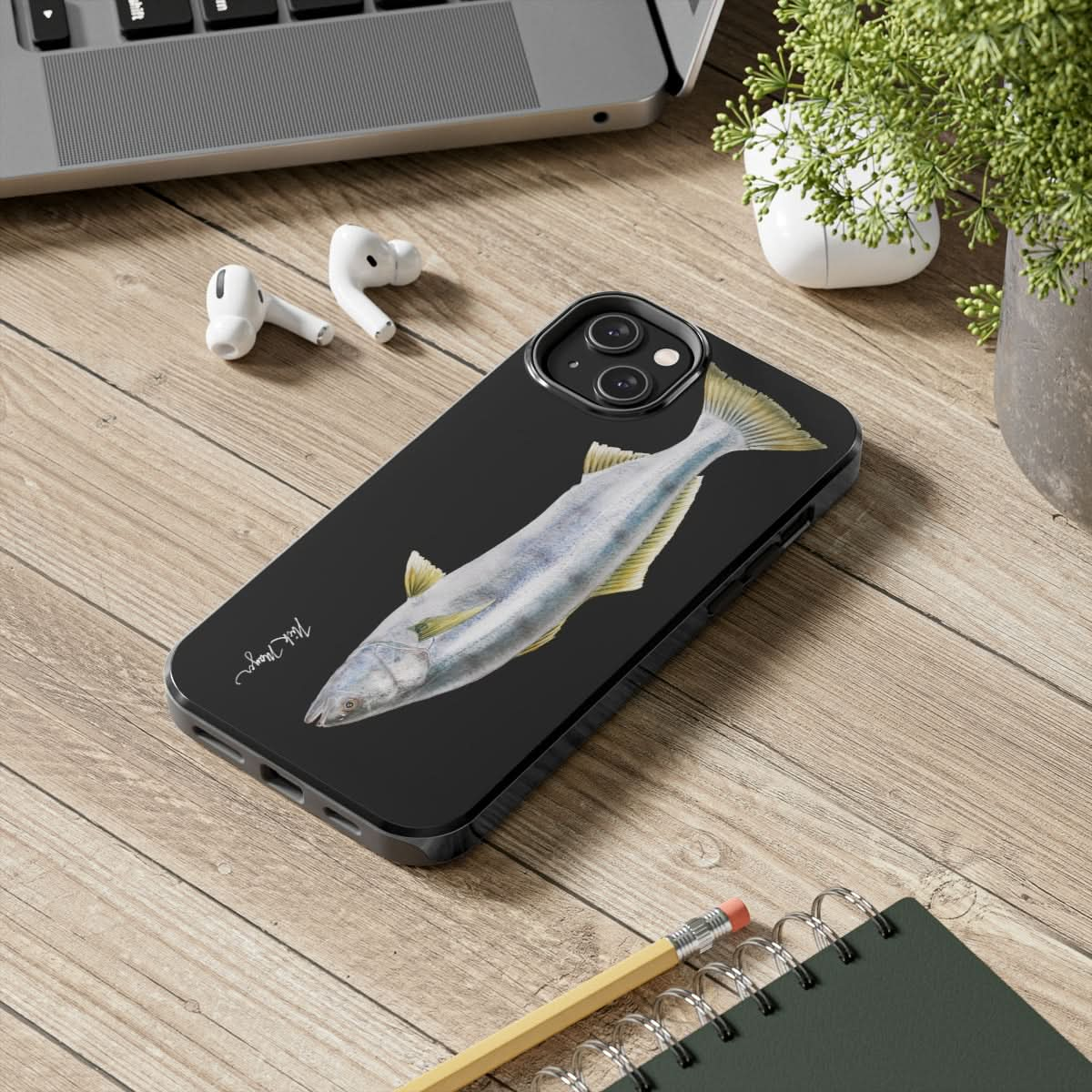 White Sea Bass Phone Case (iPhone) - black